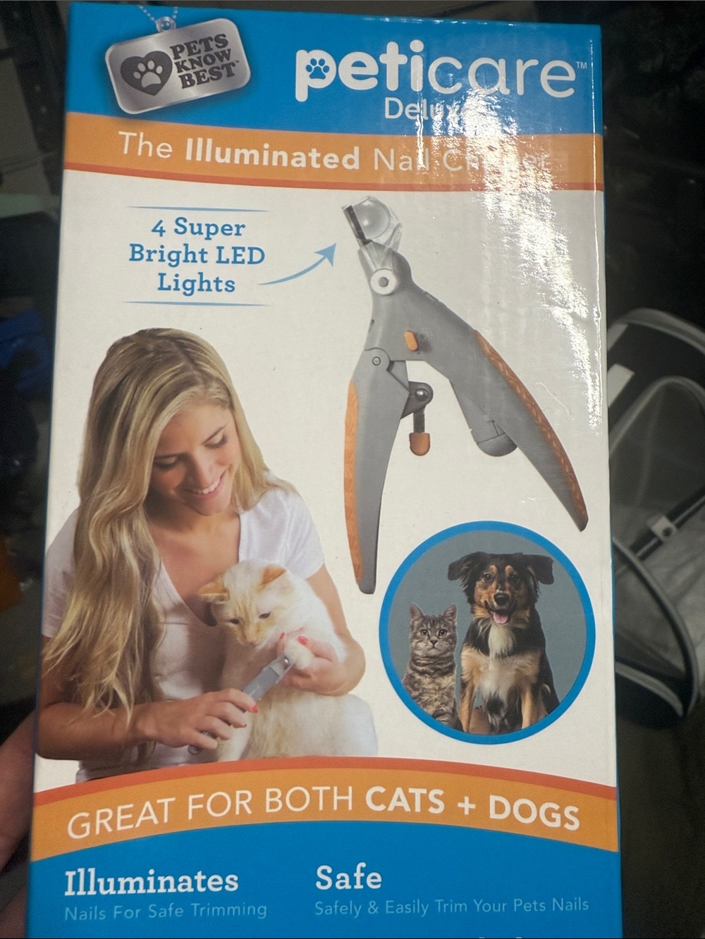 Etica Illuminated Pet Nail Clipper - Gray & Brown